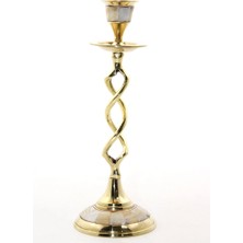 Die Grup Tekli Pirinç Sedefli Şamdan Model 2 DIEGRP-RSKRGLT34