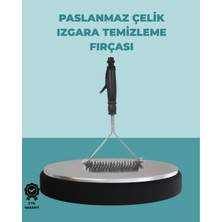 365Dükkan Uzun Saplı Paslanmaz Çelik Izgara Temizlik Fırçası