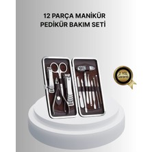 Die Grup Profesyonel Tırnak Bakım Seti Çelik Aletli Şık Deri Çantalı DIEGRP-RSKRGLT34