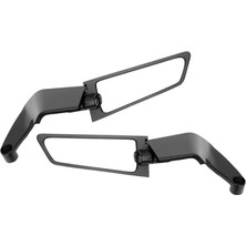 Moto Eczane Motosiklet Katlanır H2 Yarasa Gidon Ayna Takımı Büyük Boy Universal Siyah