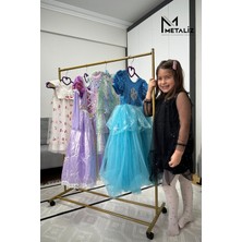 Metaliz Gold Pratik Tekerlekli Konfeksiyon Askısı  Kıyafet Standı ve Organizer