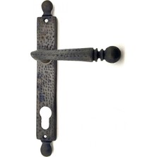 Die Grup Antika Tarz Dekoratif Pirinç Misket Wc Banyo Kapı Kolu - 245X34 Mm, Oksit DIEGRP-RSKRGLT34