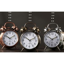 Katre46 Metal Masaüstü Işıklı Çalar Saat Büyük Boy