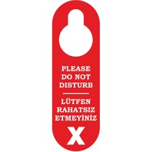Altınuç Art Design 2 Adet Lütfen Rahatsız Etmeyiniz Please Do Not Disturb Pvc Kapı Kolu Uyarı Levhası