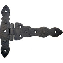 Die Grup Antika Tarz Dekoratif Pirinç Kuyruklu Düğmeli Menteşe No2 - 138X167 Mm, Oksit DIEGRP-RSKRGLT34