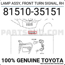 Tyc Toyota Hilux Ön Sinyal Nikelajlı Sağ 1998-2000 (Oem No:  8151035151)