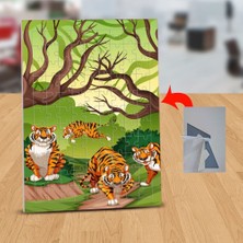 Asilmeydan Ormanda Kaplan Sürüsü 99 Parça Puzzle Yapboz Tablo-1308-24550
