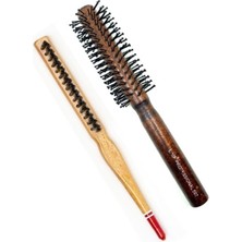 Katre46 503 ve 690 Profesyonel Yanmaz Set Topuz Saç Fırçası-2'li