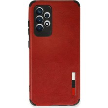 Magicool Samsung Galaxy A72 Kılıf Loop Deri Silikon - Kırmızı