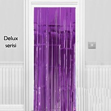 Starseven Işıltılı Duvar ve Kapı Perdesi Mor Renk