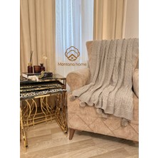 Ponponlu Triko Örgü Tv ve Diz Battaniyesi – 130X170 Cm"