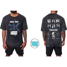 Linkin Park Yıkamalı Over Size Tişört Xl