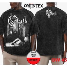 Opeth Yıkamalı Over Size Tişört M