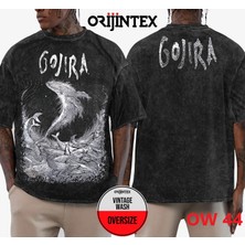 Gojira Yıkamalı Over Size Tişört L