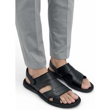 Desimod Erkek Hakiki Deri Ortopedik Hac Umre Sandalet Terlik