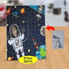 Asilmeydan Boşlukta Astronot ve Yıldızlar 99 Parça Puzzle Yapboz TABLO-4755