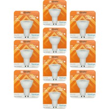 Avarson (10 Adet) Osaka 9W (70W) Beyaz Işık (6500K) GU10 Duylu LED Çanak Ampul