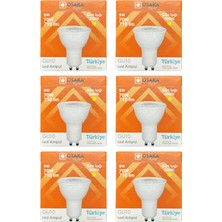 Avarson (6 Adet) Osaka 9W (70W) Sarı Işık (3000K) GU10 Duylu LED Çanak Ampul