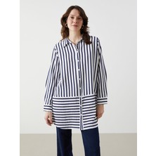 Lc Waikiki Yeni Sezon Çizgili Kadın Gömlek Tunik