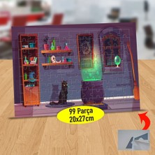 Asilmeydan Sihir Kazanı ve Kara Kedi 99 Parça Puzzle Yapboz TABLO-330991137