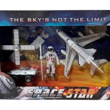 LRS Store Evreni Keşfet Metal Uzay Oyuncak Seti Uydu Mekik Astronot Kapsül Toplam 5 Parça