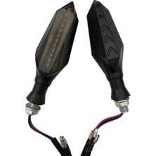 Moto Eczane Sinyal Takımı KL002 2 Fonksiyonlu Kayan LED Sarı - Mavi Park E-Belgeli Universal