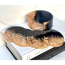 Epoksi 4`lü Bardak Altlığı+ Organizer Seti