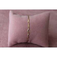 Nuit Kılçık Çelik Bileklik Kararmaz 14K Altın Kaplama