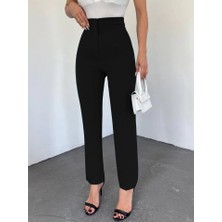 Zra Pileli Havuç Pantolon -Siyah