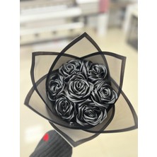 Kashpanya Solmayan Siyah Gül Buketi