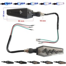 Moto Eczane Sinyal Takımı LED Kayan Yıldırım Mavi Parklı