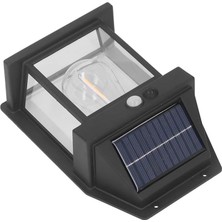Katre46 Güneş Enerjili Bahçe Aydınlatması Aplik Dekor Solar ve Sensörlü Bahçe Balkon ve Garaj Lambası
