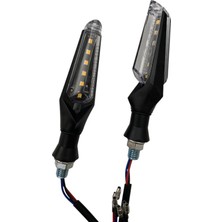 Moto Eczane Sinyal Takımı KL002 2 Fonksiyonlu LED Sarı - Park Mavi E-Belgeli Universal