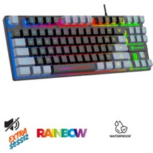 Hietech Kablolu Gaming Klavye Işıklı Suya Dayanıklı Mekanik Hisli Oyuncu Klavyesi K10