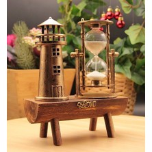 Katre46 Deniz Feneri Tasarımlı Kum Saati Dekor Hediyelik S-13