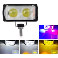 Moto Eczane Sis Farı 5 Modlu Sarı Beyaz Çakarlı