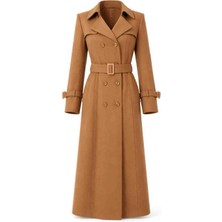 Esin Giyim Kadın Taba Klasik Kesim Manto