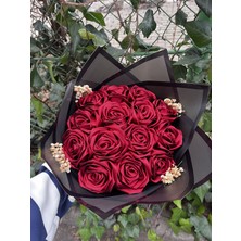 Kashpanya Solmayan Bordo Gül Buketi