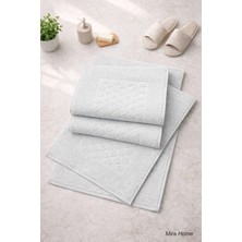 Mira Home 3lü Pamuklu Ayak Havlusu Seti Kabartma Desenli 50X70 cm Açık Gri