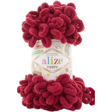 Alize Puffy (5 Adet) 107 Vişne Rengi El Örgü Ipliği