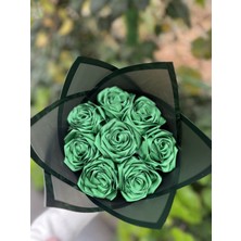 Kashpanya Solmayan Yeşil Gül Buketi