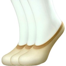 Royaleks Düşük Kesim Dikişsiz Kaçmaya Dayanıklı Ten Transparan Babet Çorabı 36-41 [ 3 Çift ]