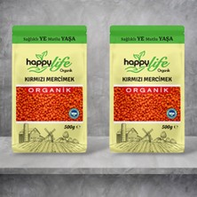 Happ Life Organik Kırmızı Mercimek 500 gr x 2 Adet