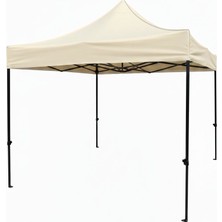 ÇADIRAVM Krem, 3x3 Gazebo Çardak Çatı Üst Kumaşı, Su Geçirmez Uv Dayanıklı Branda