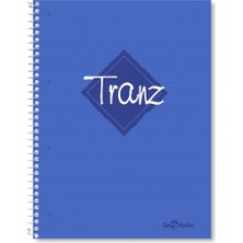 Lé Color 2012095/2 Tranz Pp Kapak, 1.hamur Kağıt Spiralli Defter, Mavi