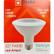 Avarson (1 Adet) Osaka 14W (100W) Sarı Işık (3000K) E27 Duylu (Kalın Duy) LED PAR30 Ampul