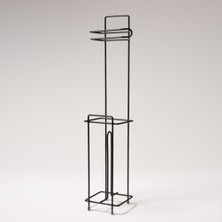 Efe Mark Premium Serisi Paslanmaz Yedekli Wc Kağıtlığı Siyah