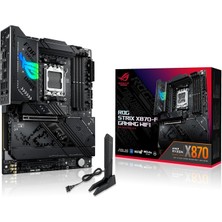 Asus Rog Strıx X870-F Gamıng Wıfı Amd X870 Am5 Ddr5 8000 Dp HDMI 2xusb4 4x M2 Usb3.2 Wifi 7 + Bt Aur