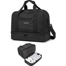 Bambus Home Ayakkabı Bölmeli Hostes Valiz Seyahat Tatil Spor Hastane Su Geçirmez Çok Gözlü El ve Omuz Çantası