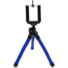 Esnek Ahtapod Tripod Telefon Tutucu Mavi